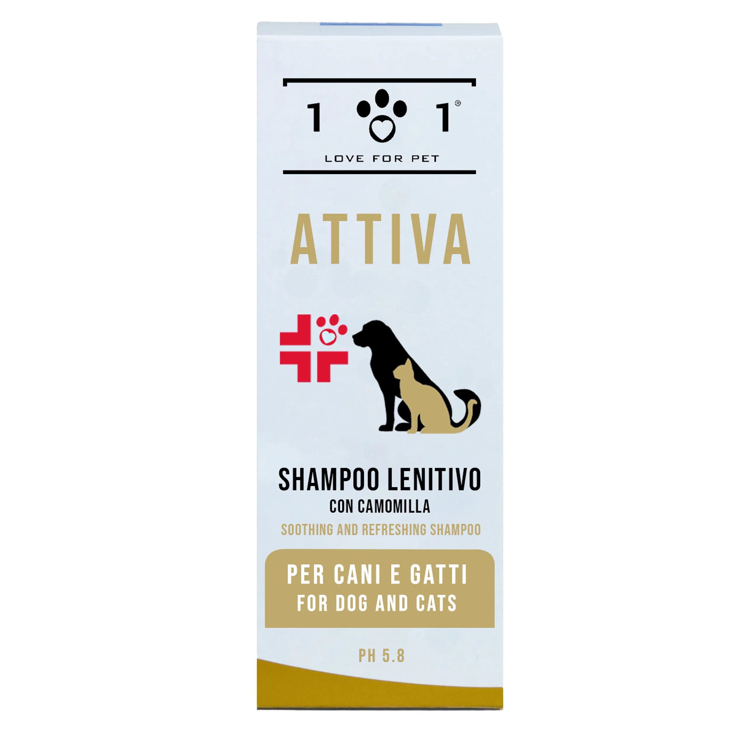 101 Love For Pet Shampoo Lenitivo Antiprurito 100 ml Con Camomilla