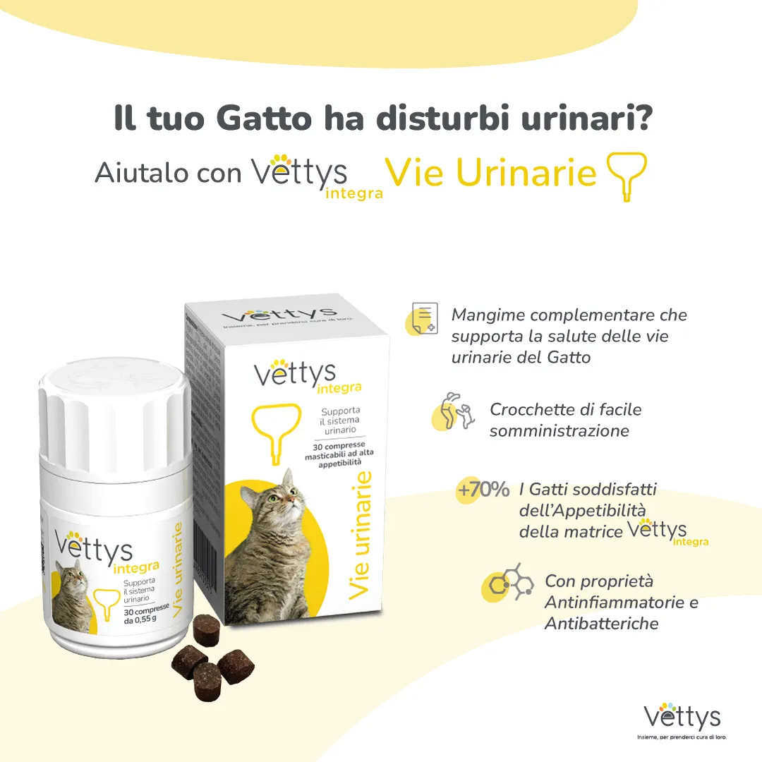 Vettys Integra Vie Urinarie Gatto 30 Compresse Benessere Urinario Felino