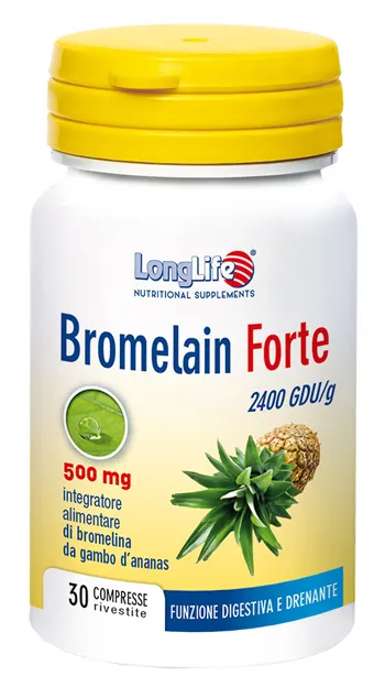 LongLife Bromelain Forte 500 mg Integratore 30 Compresse