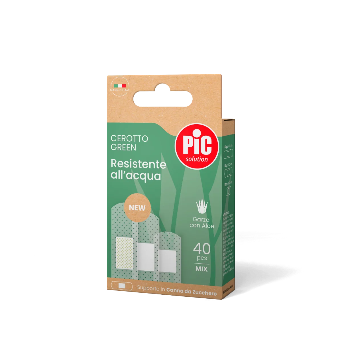 Cerotto Pic Green Canna Aloe Mix 40 Pezzi Resistente all' Acqua