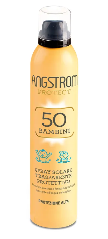 Angstrom Kids Spray Solare Trasparente SPF 50 Protezione Bambini 250 ml