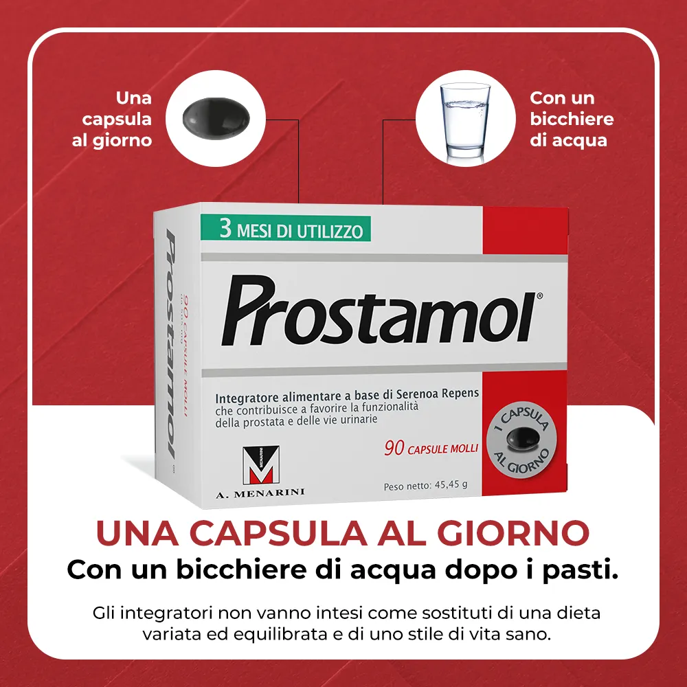 Prostamol 90 Capsule Molli Integratore Prostata e Vie Urinarie