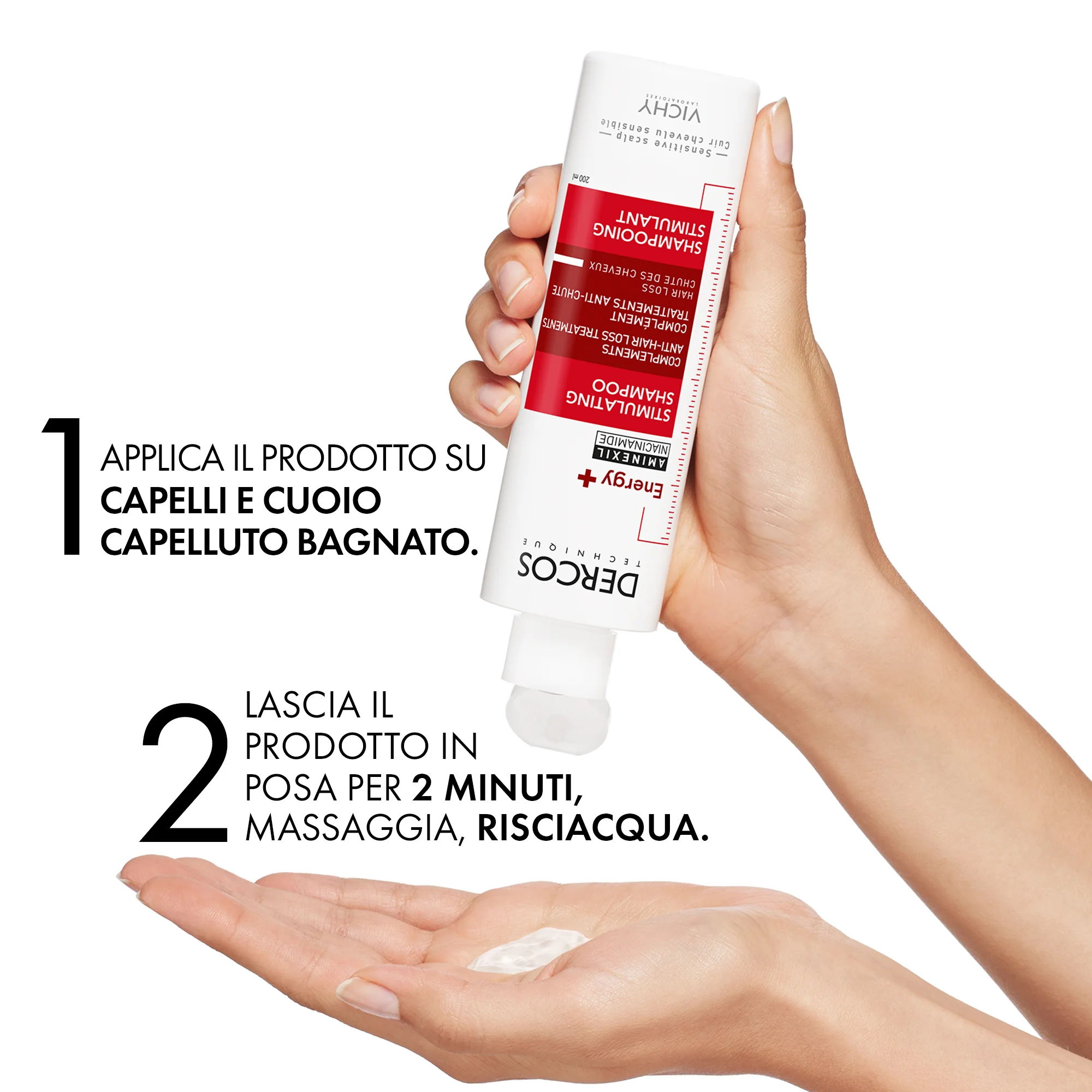Vichy Dercos Shampoo Energy+ 400 Ml Trattamento Rivitalizzante per capelli più forti