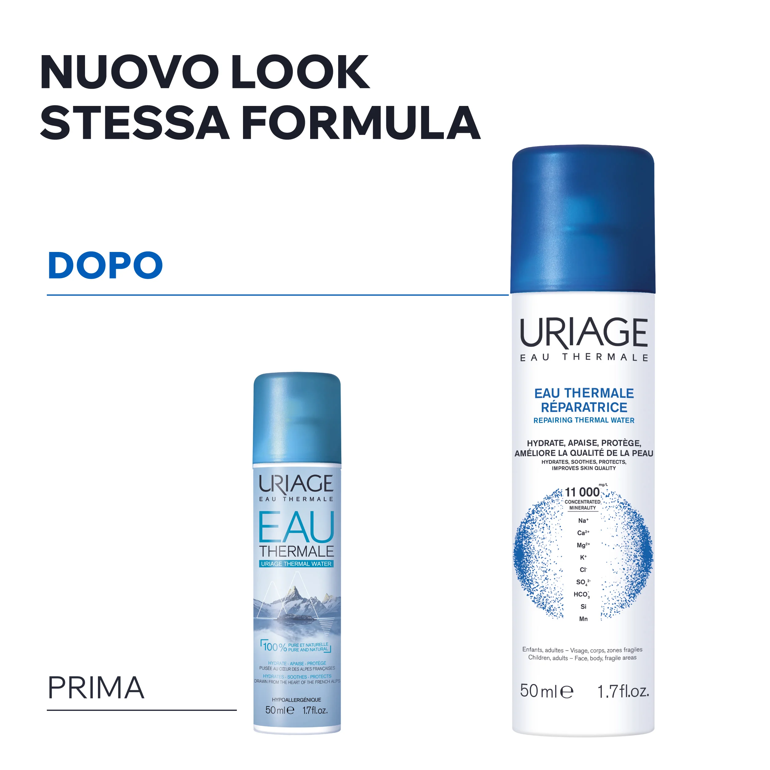 Uriage Eau Thermale Acqua Termale Spray Idratante Lenitivo Protettivo 50 ml Rinforza il Film Idrolipidico
