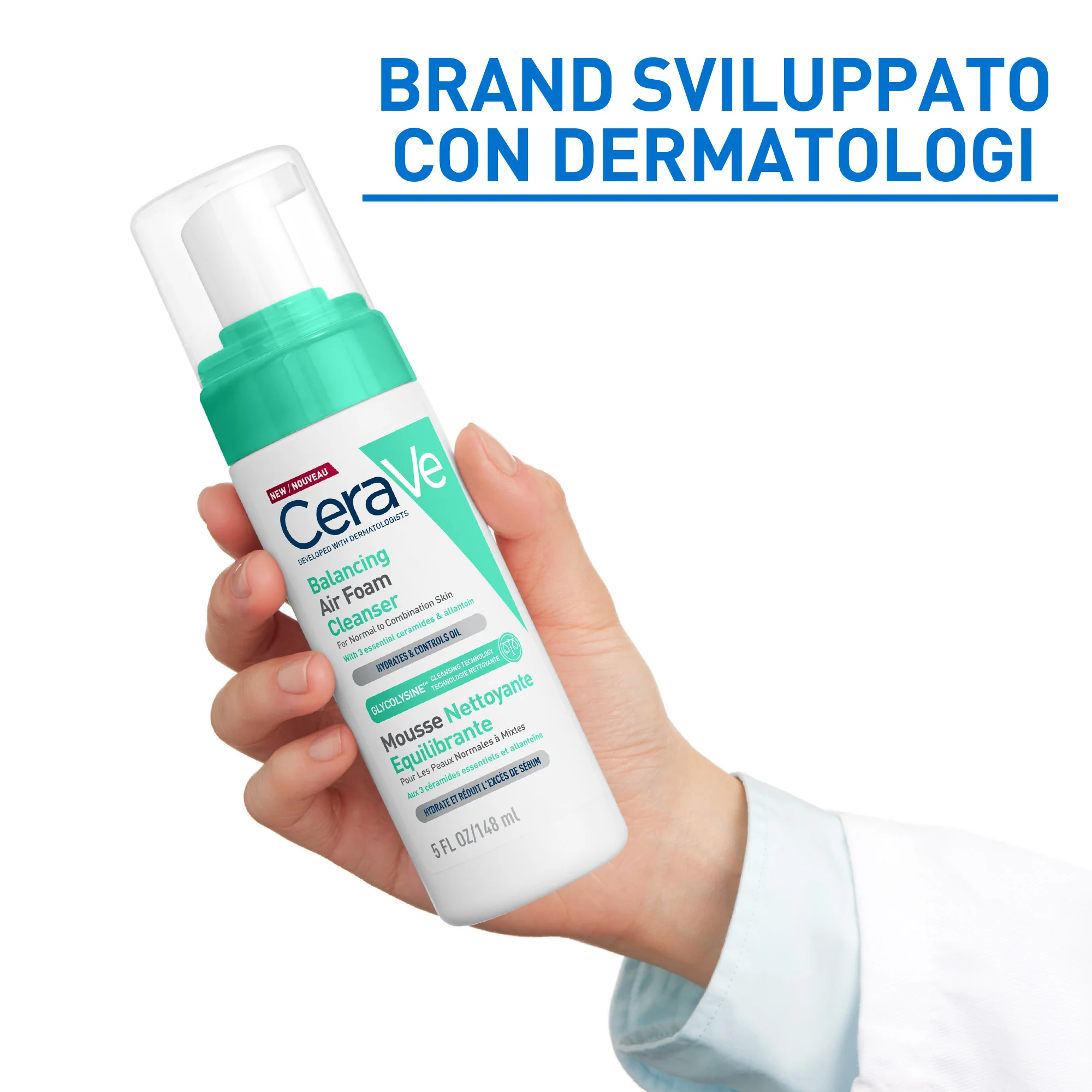 Cerave Detergente Mousse Riequilibrante 148 ml Pelle da Normale a Mista