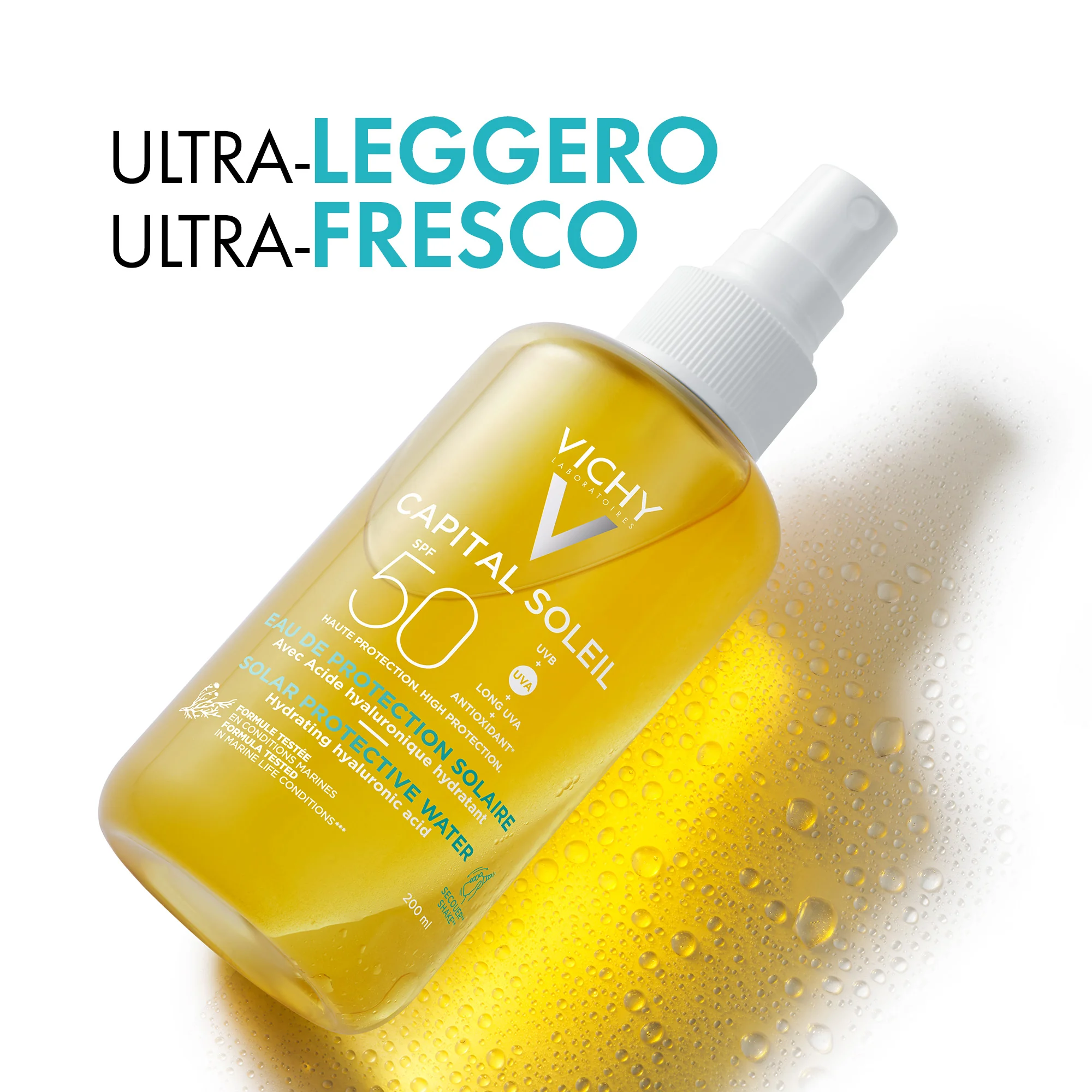 Vichy Ideal Soleil Acqua Solare SPF30, 200 Ml Protettiva idratante