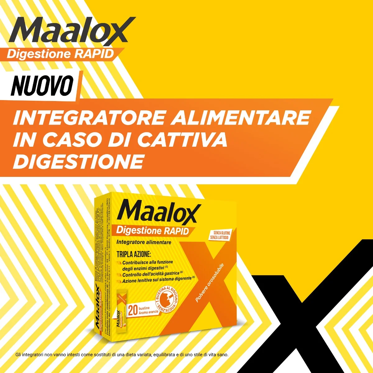 Maalox Digestione Rapid 20 Bustine Da 2 g Benessere Digestivo