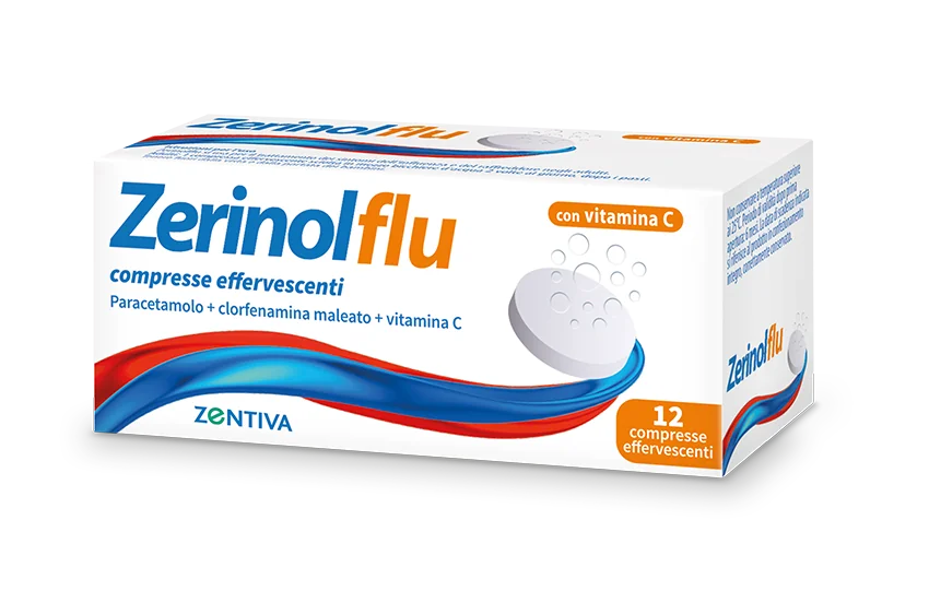 Zerinolflu 12 Compresse Effervescenti Analgesico Antipiretico Con Vitamina C