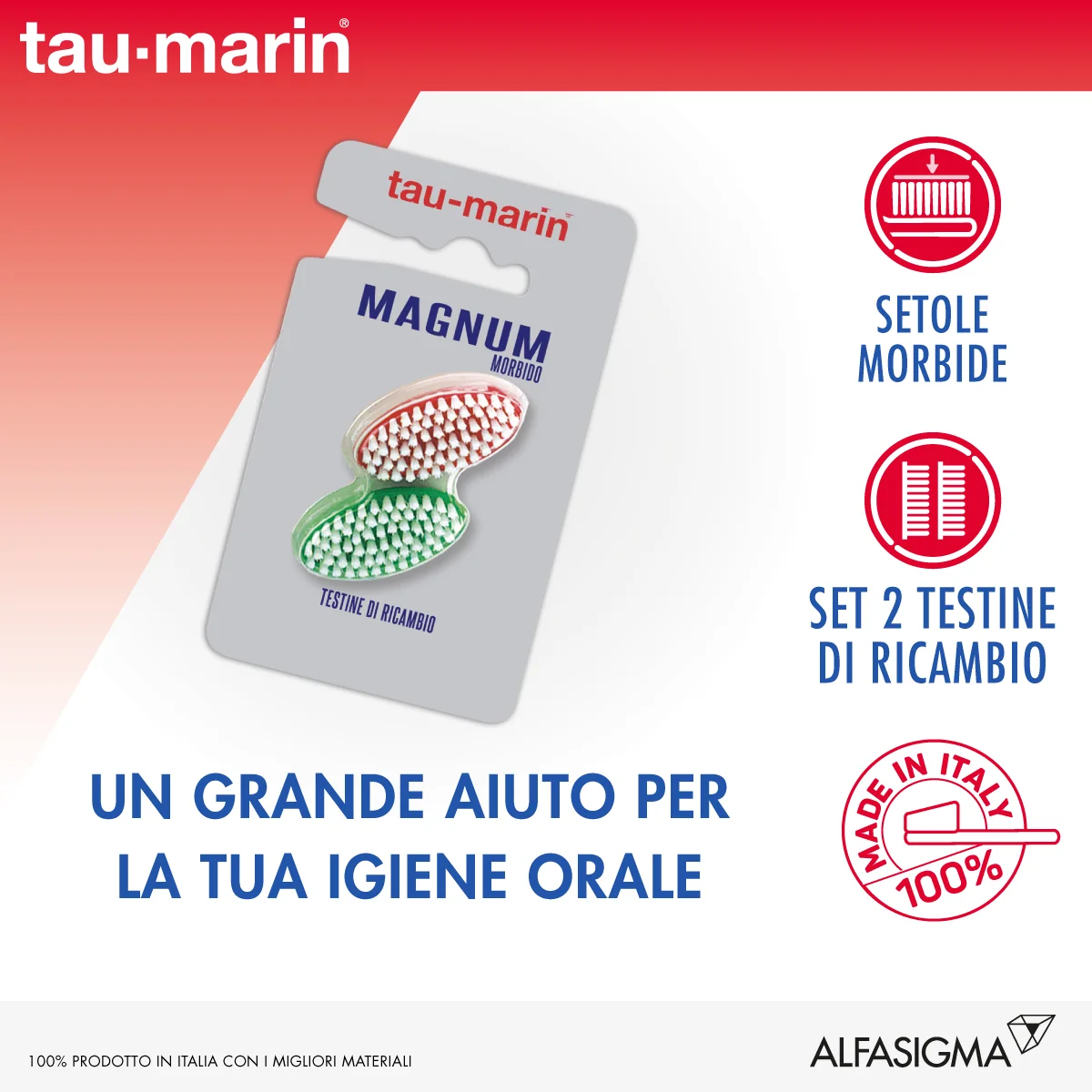 Taumarin Testina Ricambio Morbido Magnum