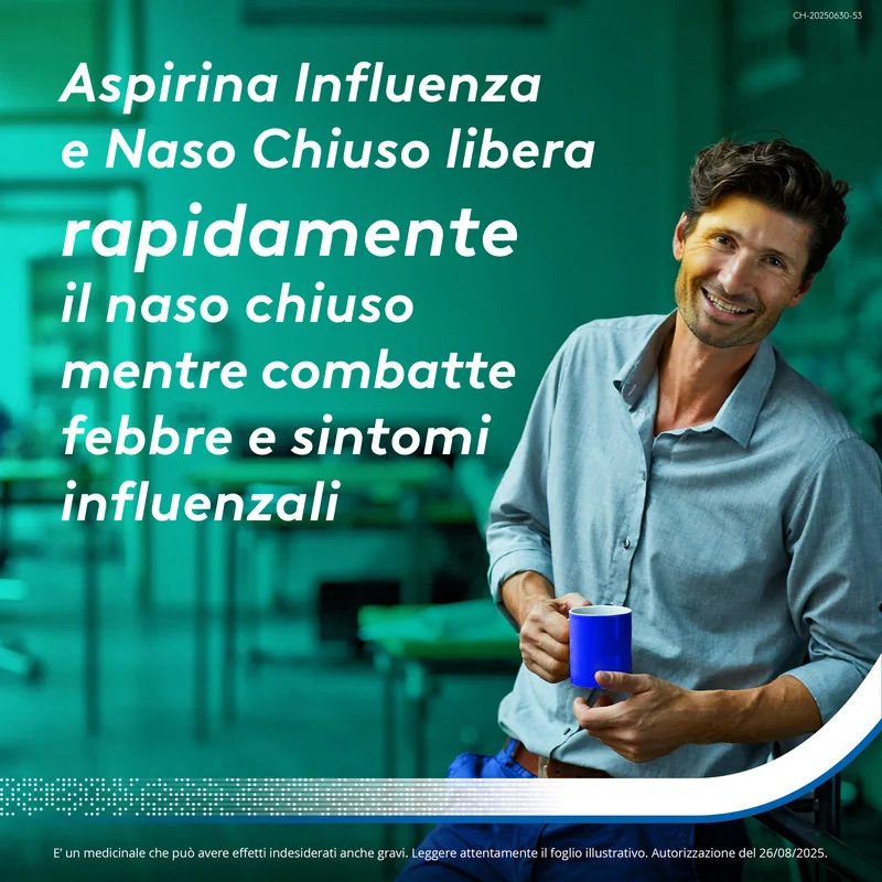 Aspirina Influenza e Naso Chiuso 10 Bustine Decongestionante
