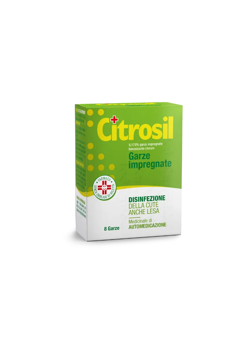 Citrosil Garze Disinfettanti 18 pezzi - 0,175% Benzalconio Cloruro 