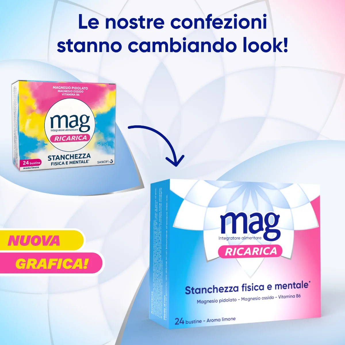 Mag Ricarica 24 Ore 24 Bustine da 4g Integratore per la stanchezza fisica e mentale