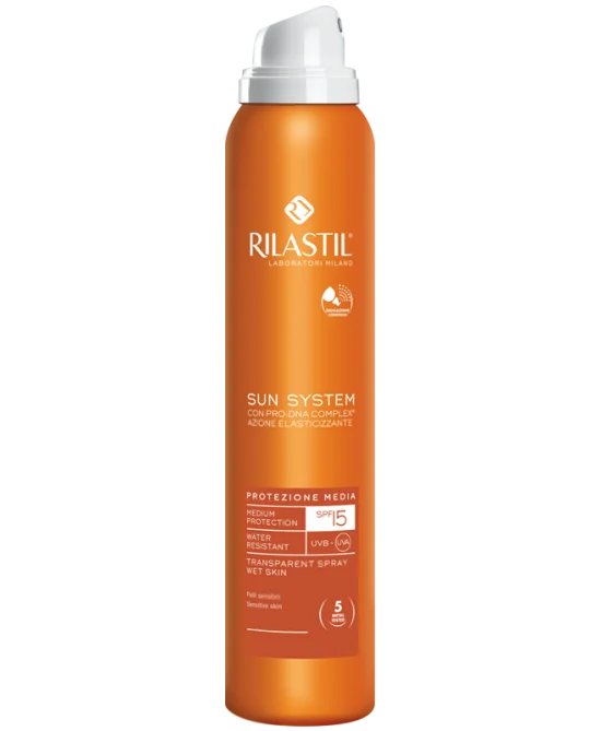 Rilastil Sun System Transparent Spray- Protezione Media SPF15 200 ml