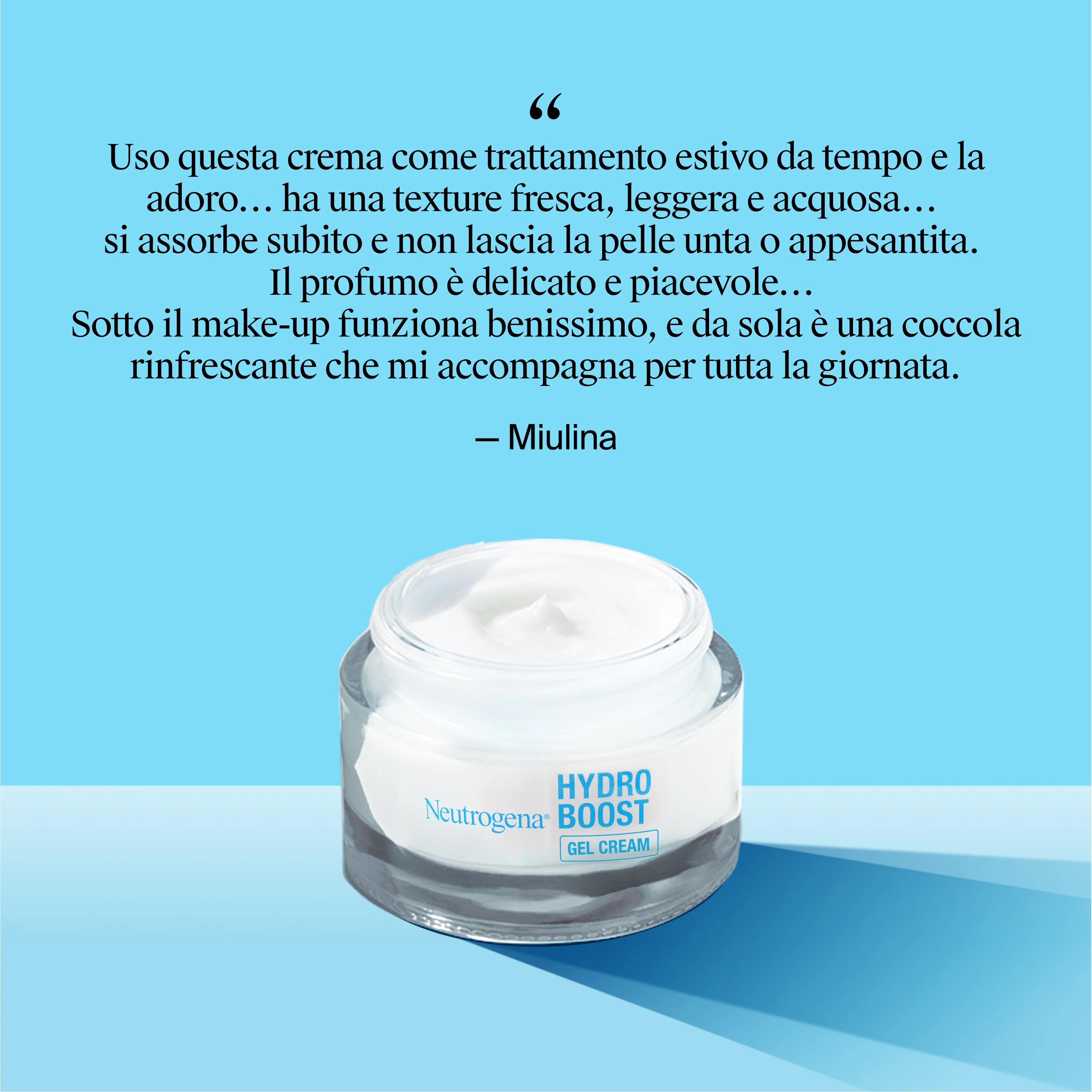 Neutrogena Hydro Boost Crema Gel 50 ml Crema Idratante Viso con Acido Ialuronico per Pelle Secca