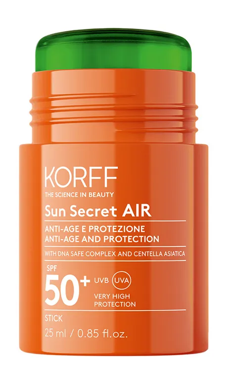 Korff Sun Secret SPF 50+ Air Stick 25 ml - Protezione per la Pelle e Azione Anti-Age