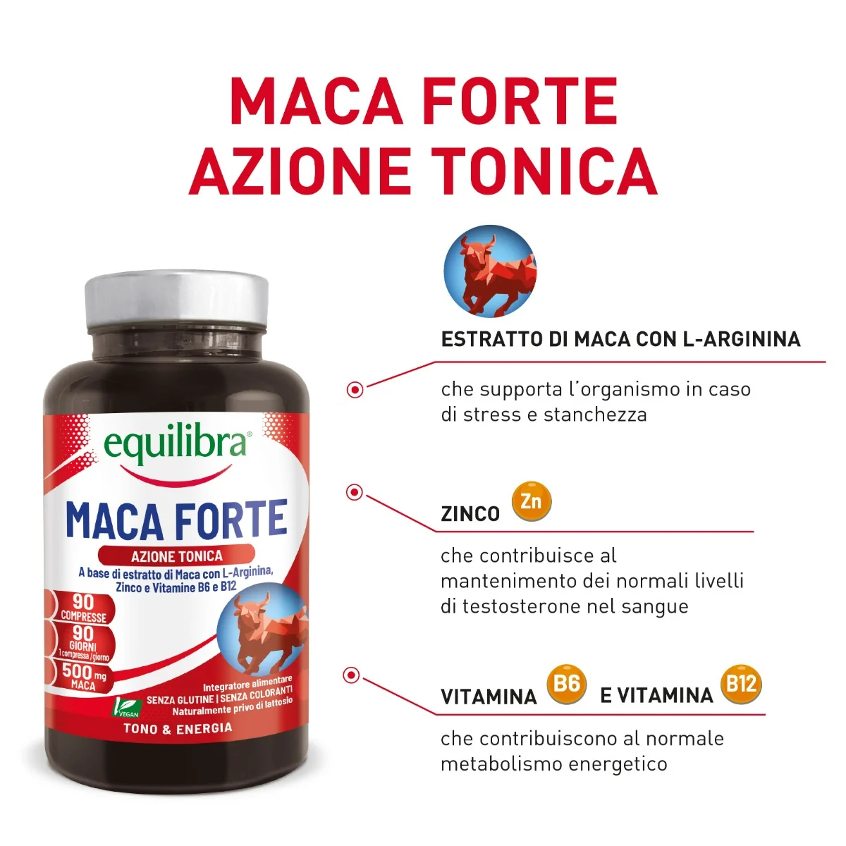 Equilibra Maca Forte 90 Compresse Contrasta la Stanchezza
