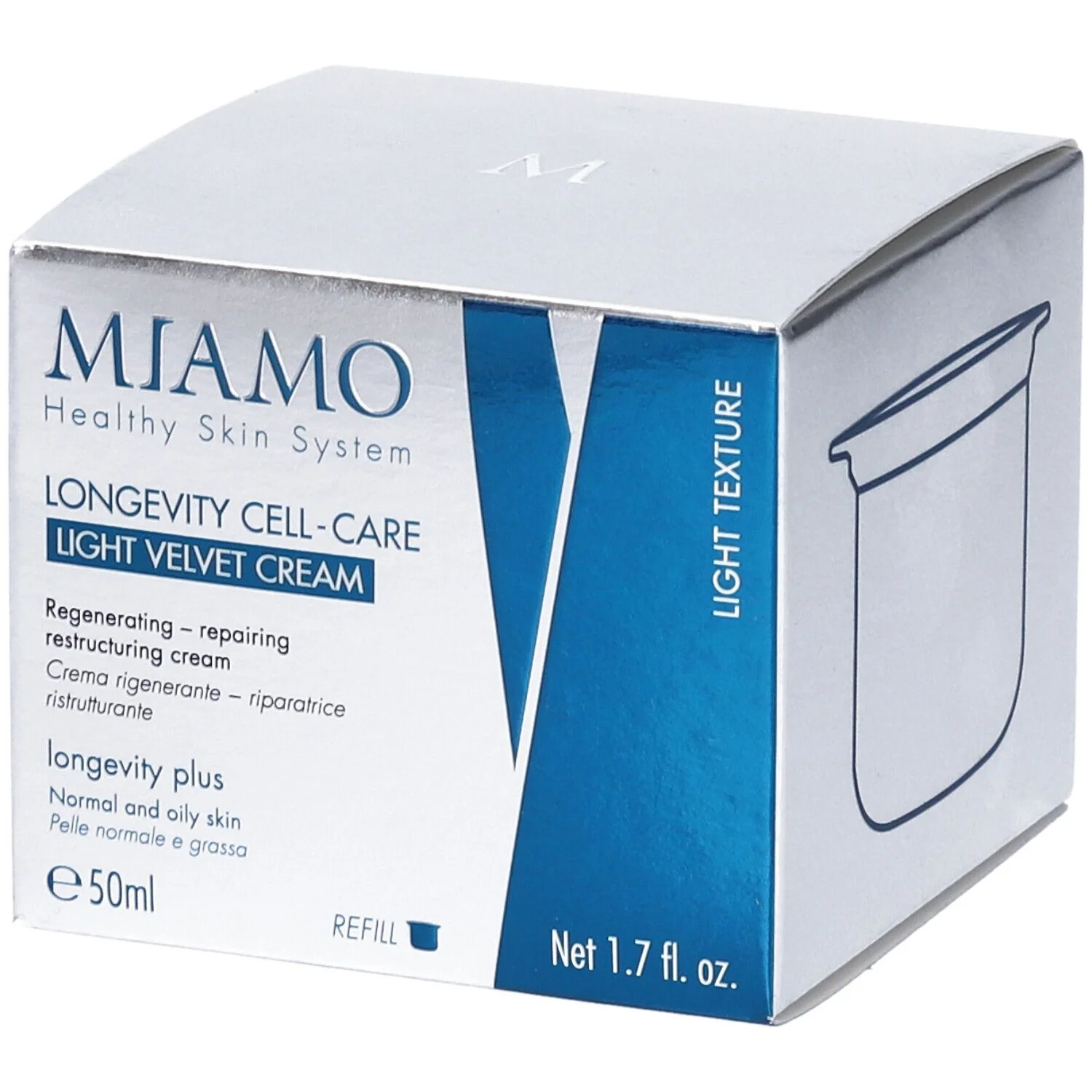 Miamo Longevity Plus Longevity Cell Care Light Velvet Cream Refill 50 ml Ricarica