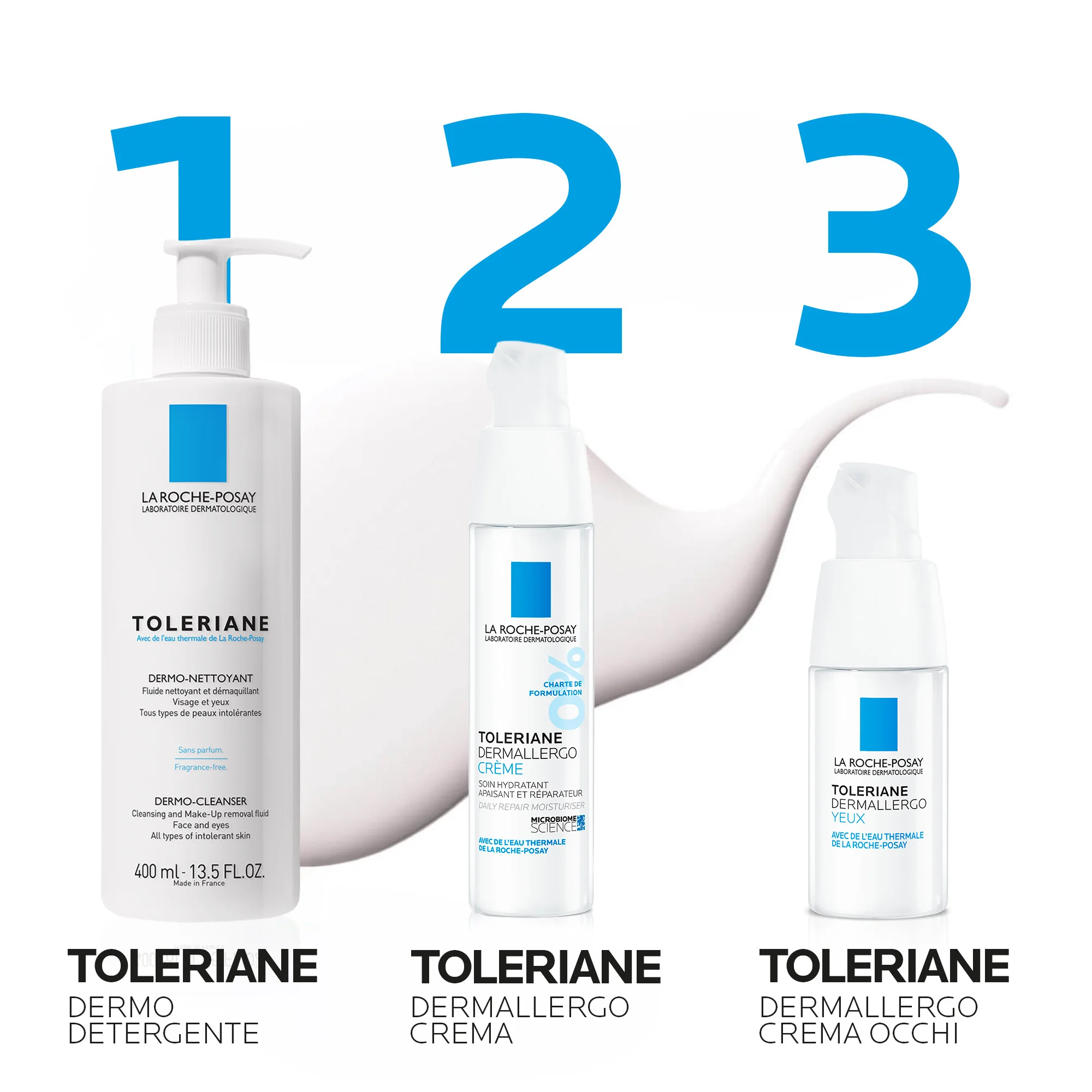 La Roche Posay Toleriane Dermo Detergente 400 ml Struccante Viso Delicato per Pelle Intollerante