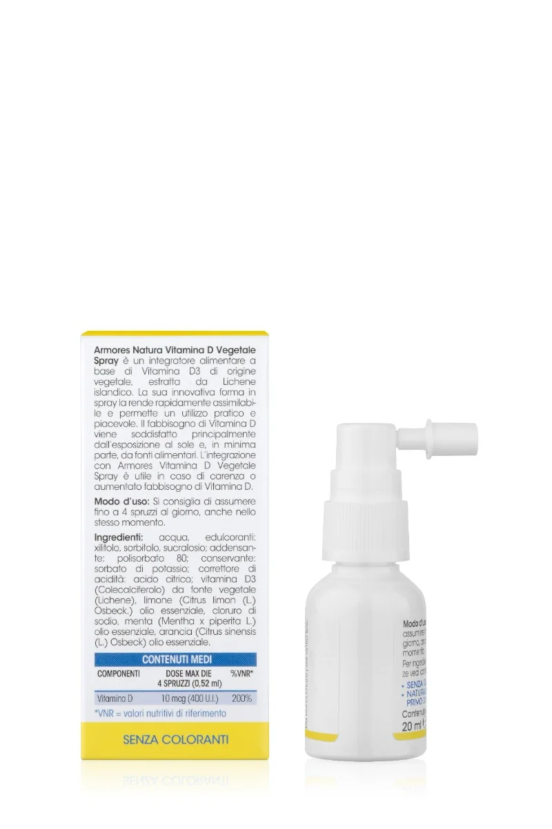 Armores Natura Vitamina D Vegetale Spray 20 ml Integrazione Vitaminica
