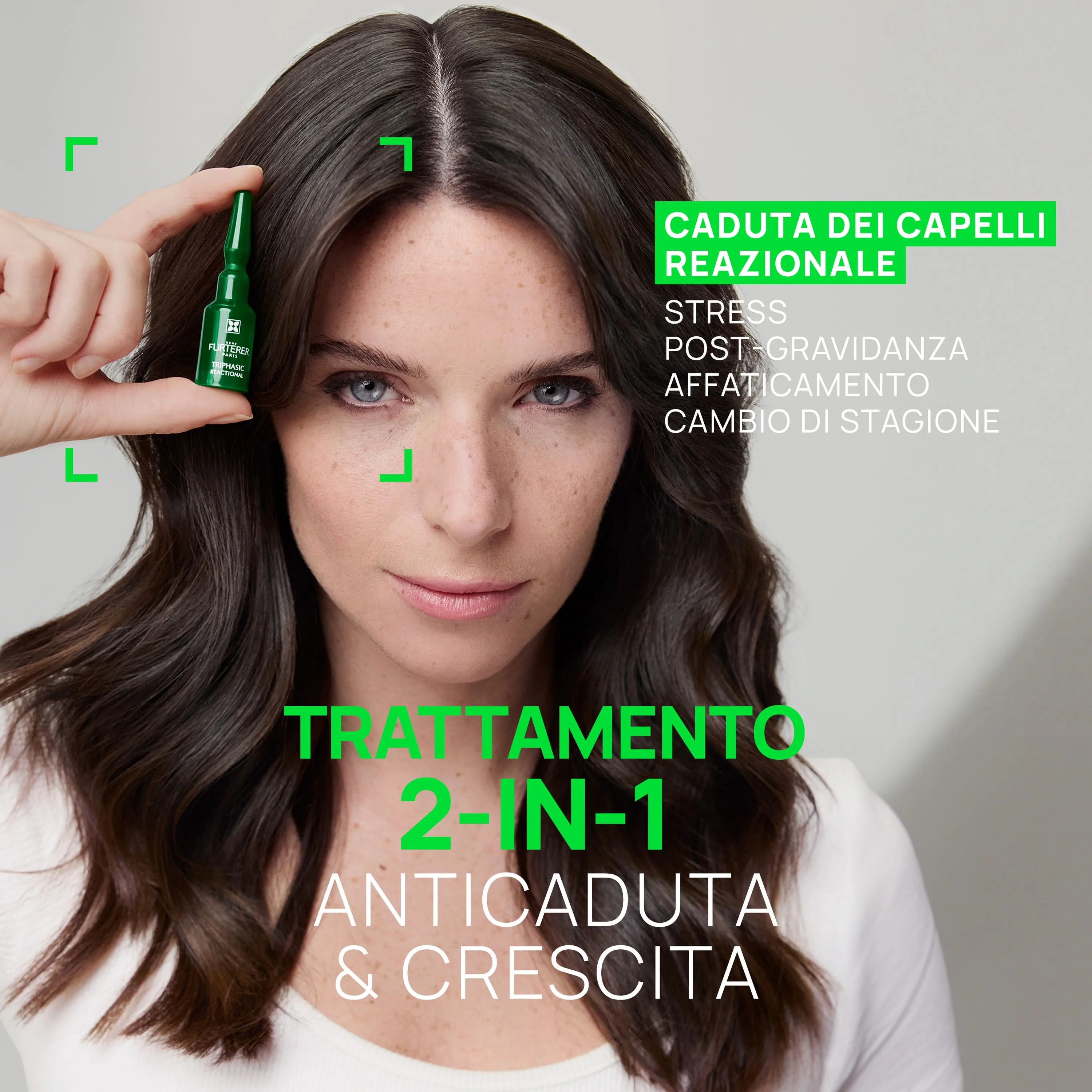 René Furterer Triphasic  Reactional Trattamento 2-in-1 Anticaduta & Crescita 12 unità Caduta Reazionale