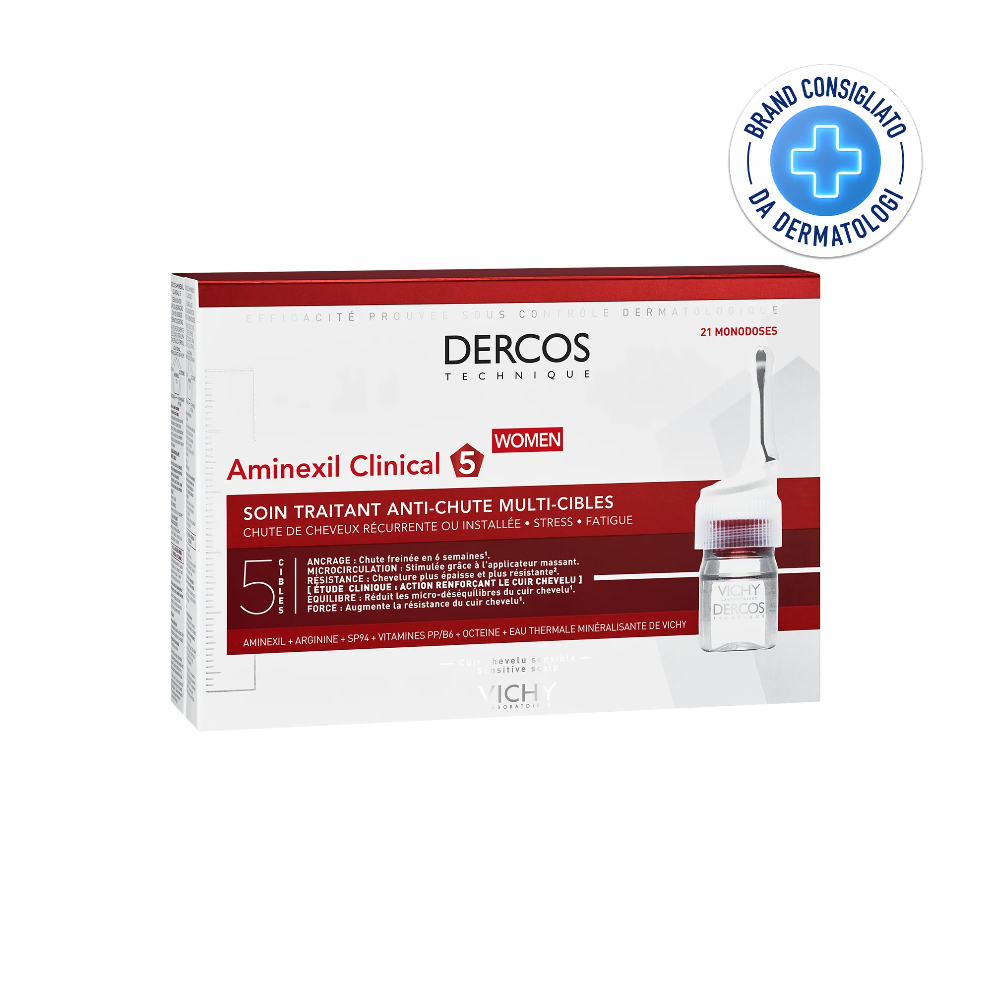 Vichy Dercos Aminexil 21 Fiale x 6 Ml Trattamento Anticaduta Donna