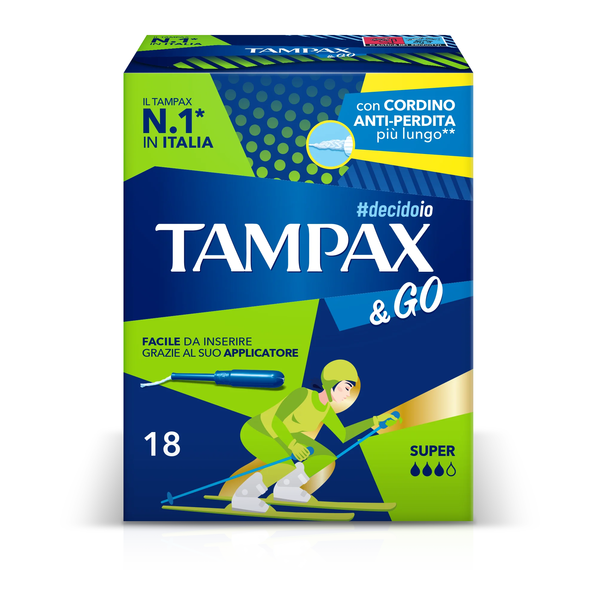 Tampax &Go Super 18Pz Ginecologicamente Testato