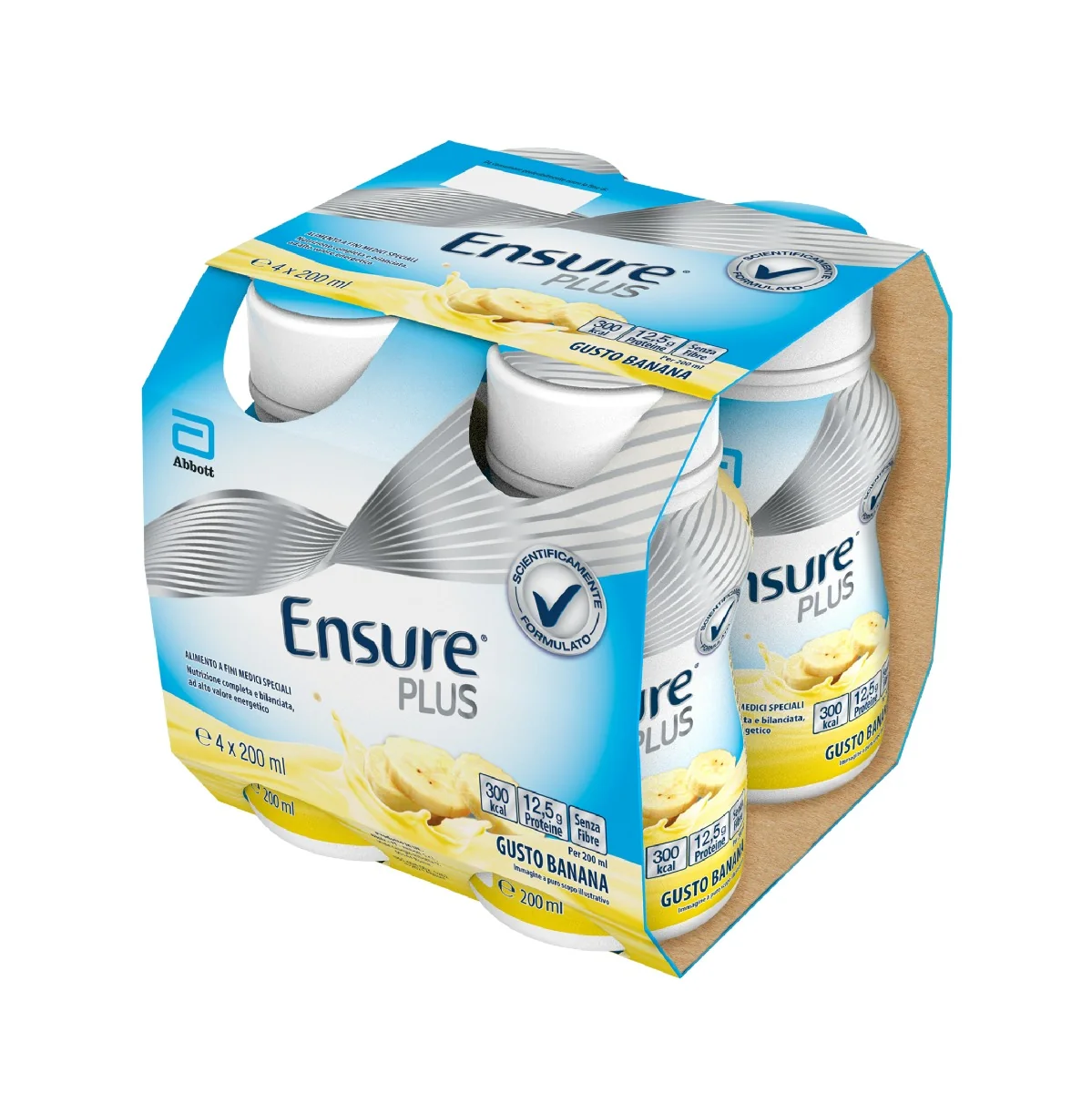 Abbott Ensure Plus Banana 4x200ml Integratore Ipercalorico