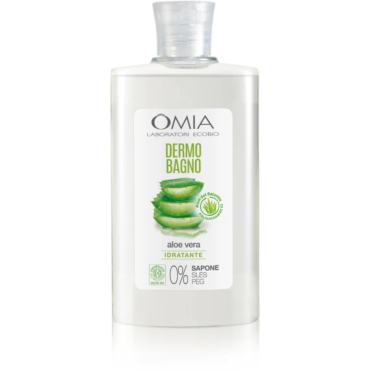 Omia Dermobagno Ecobio con Aloe Vera e Vitamina E per Pelle Secca o Delicata 400 ml