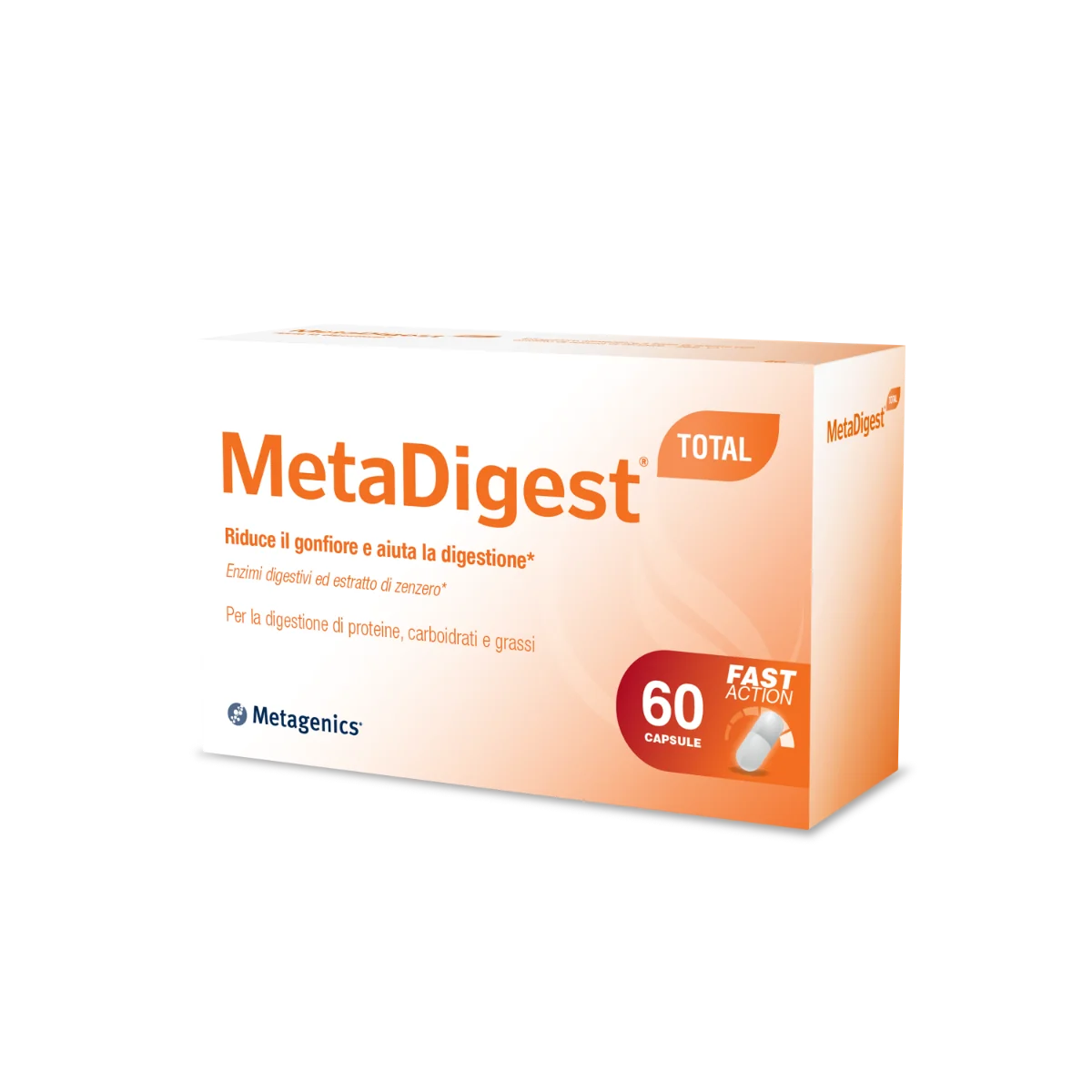 Metadigest Total 60 Capsule Nausea e Digestione