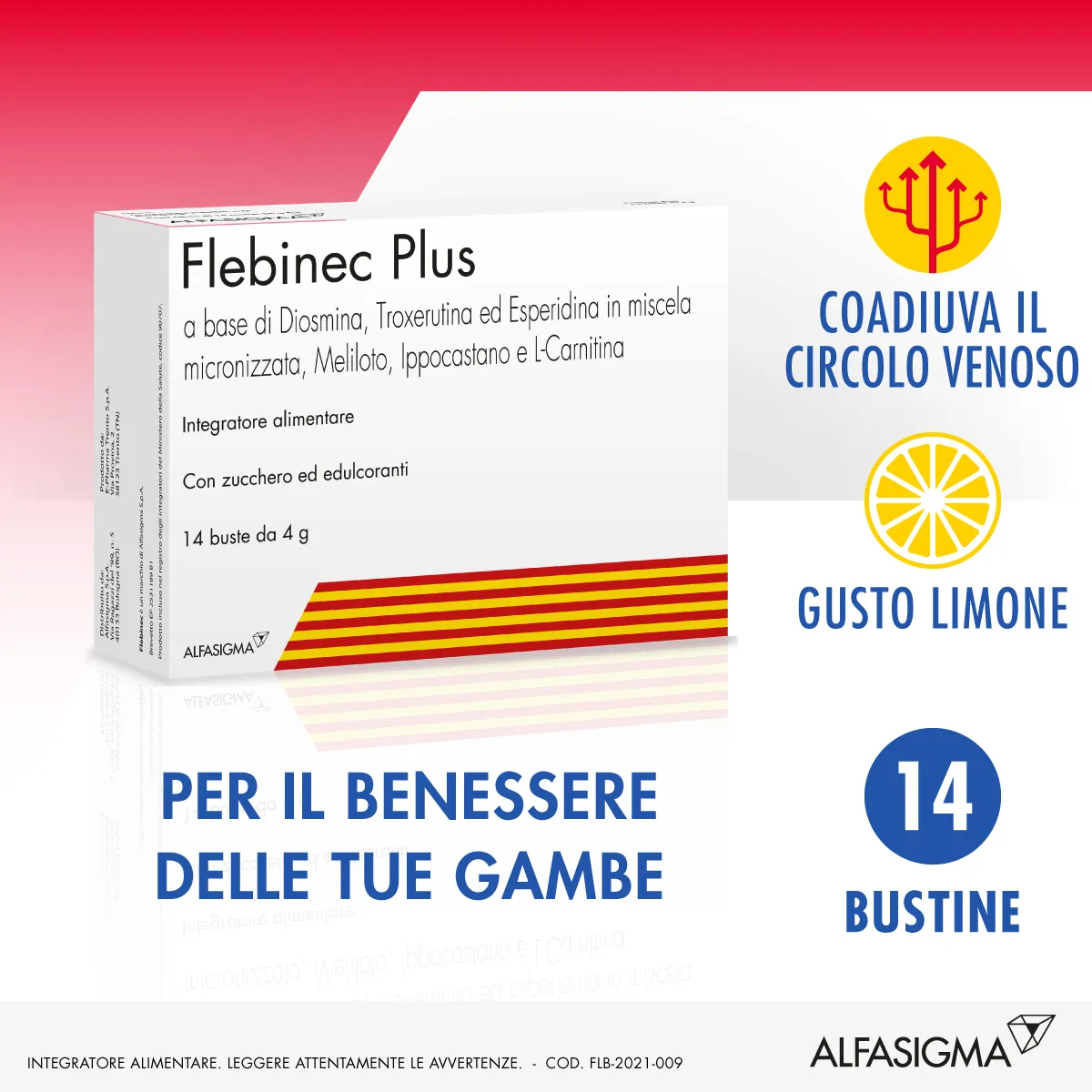 Flebinec Plus 14 Bustine 4 g Integratore per il Microcircolo