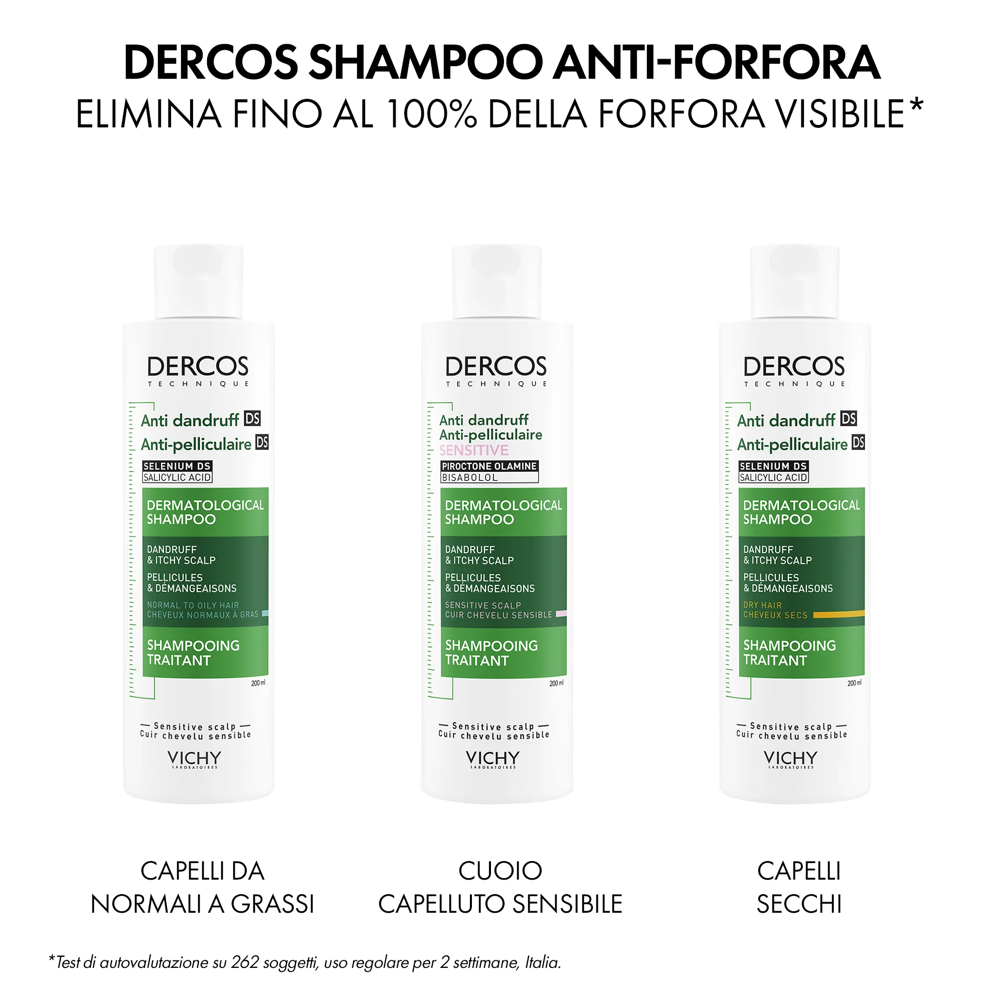 Vichy Dercos Antiforfora Sensitive Shampoo 200 ml Cuoio Capelluto Sensibile