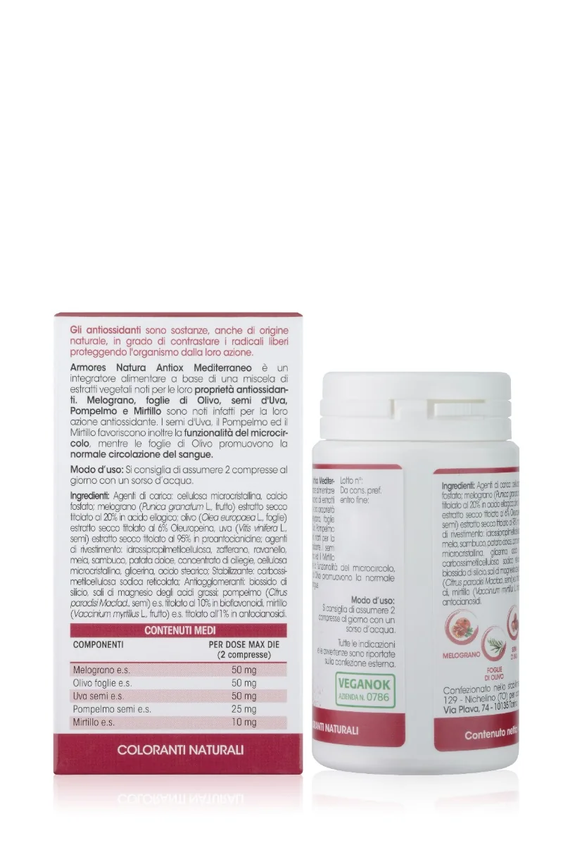 Armores Antiox Mediterraneo 60 Compresse Integratore Antiossidante