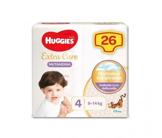 Huggies Extra Care 26 Pezzi Mutandina Base Taglia 4