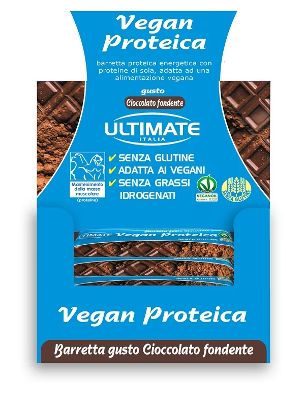 Ultimate Barretta Vegan Proteica Cioccolato Fondente 24 X 40 G