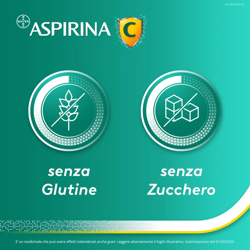 Aspirina C 10 Compresse Effervescenti Raffreddore Febbre e Influenza