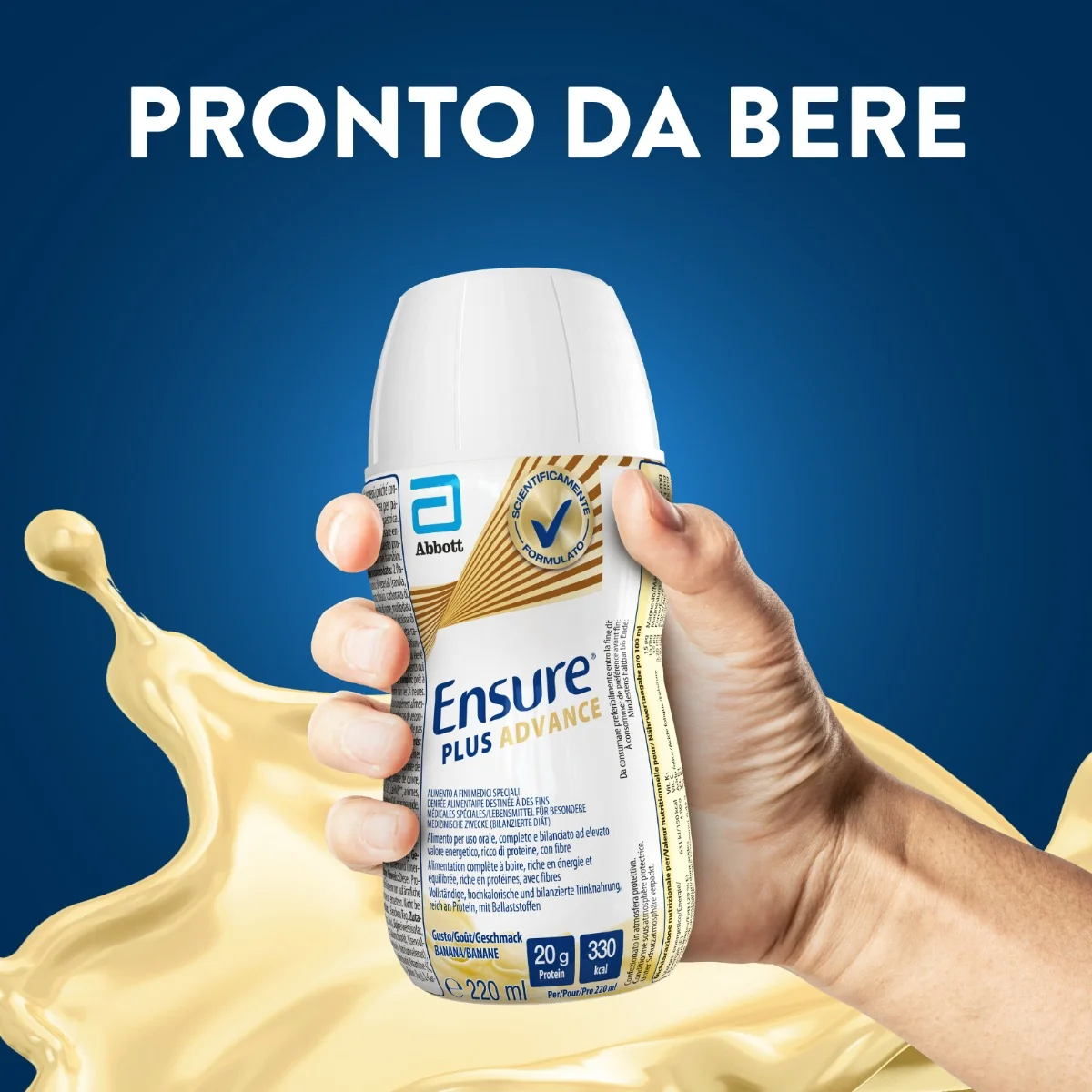 Abbott Ensure Plus Advance Banana 4x220ml Supplemento Nutrizionale Ipercalorico