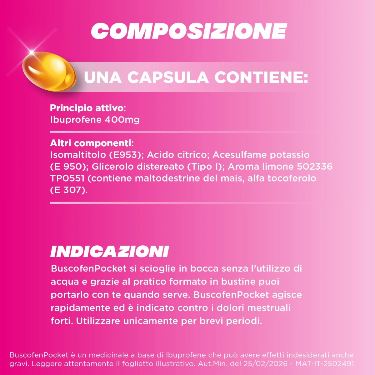 Buscofenpocket 400 g 10 Bustine Antinfiammatorio