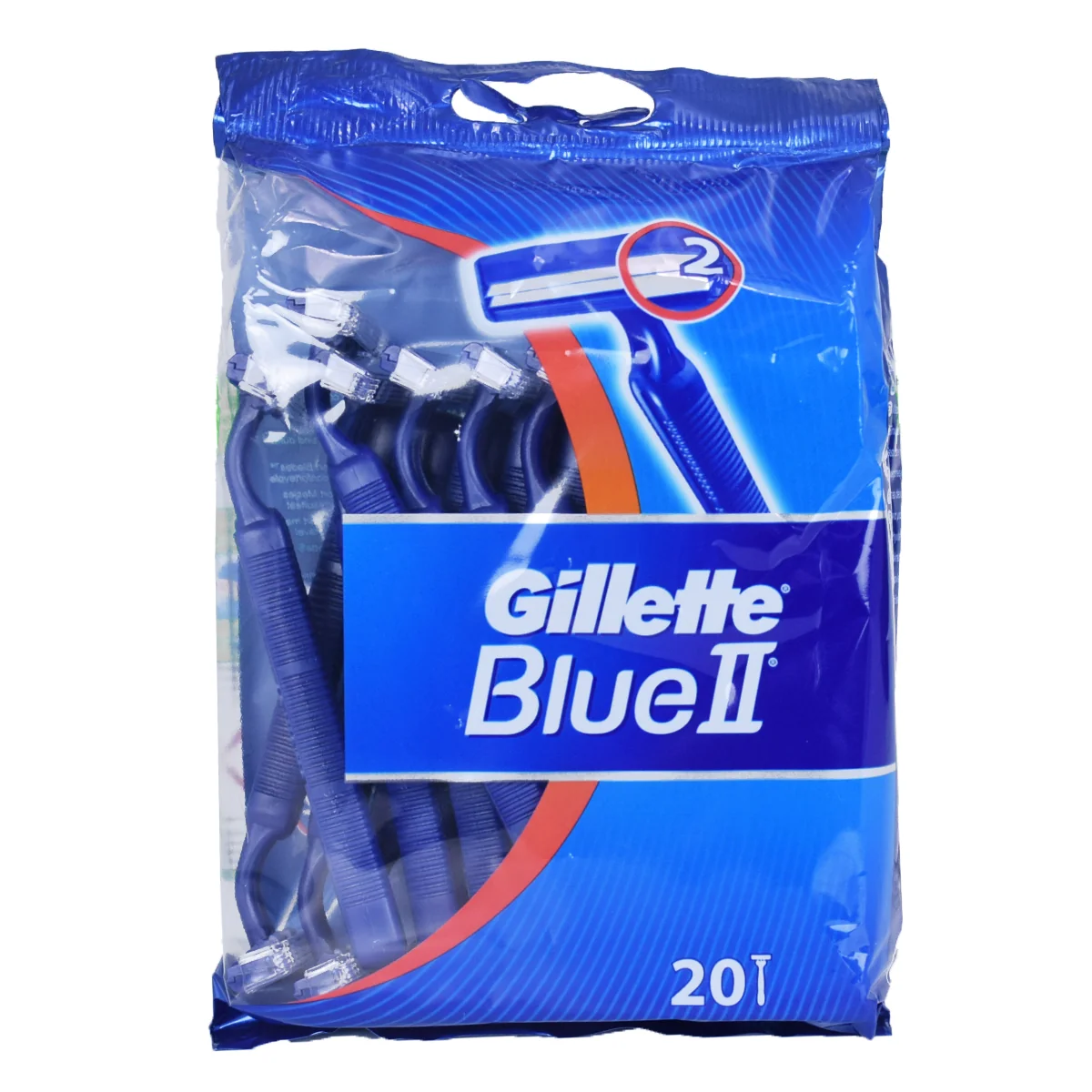 Gillette Blue II Usa E Getta Standard 20 Pezzi Rasoi Usa e Getta per Rasatura Precisa