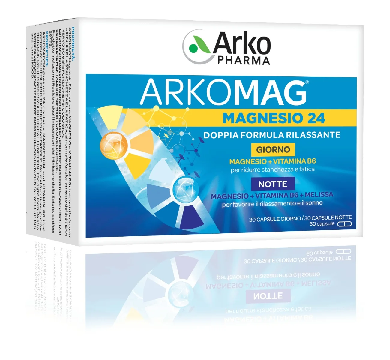 Arkopharma Magnesio 24 60 Capsule Per il Relax Fisico e Mentale