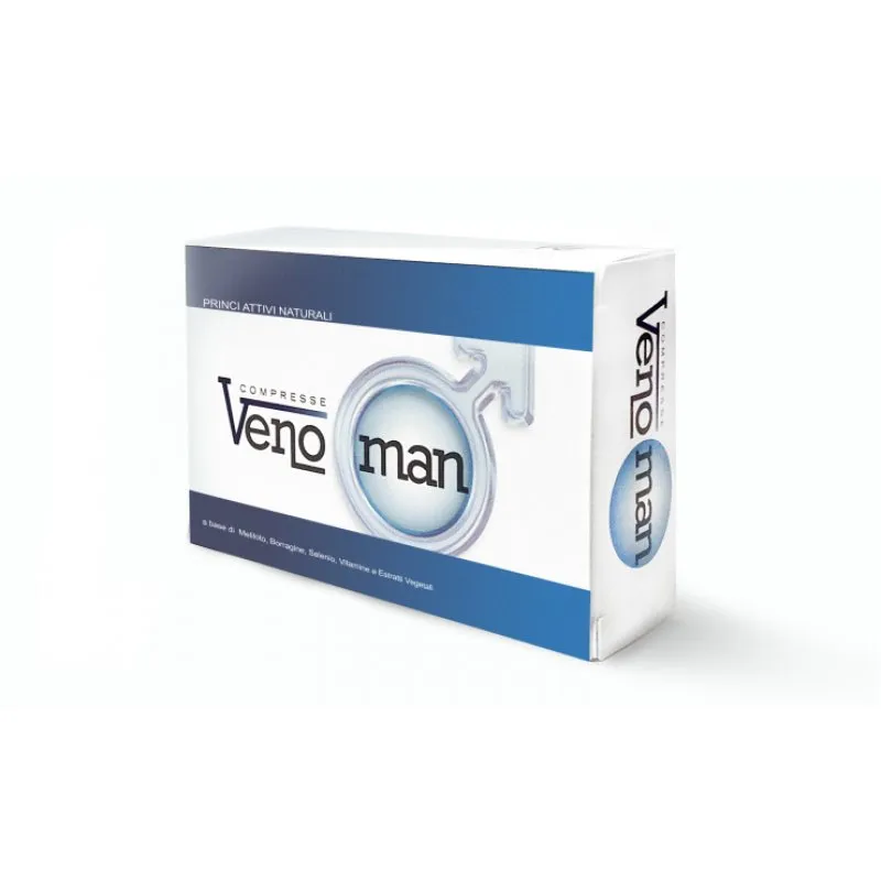 Veno Man Integratore Microcircolo 30 Compresse 500 mg con Estratti Vegetali