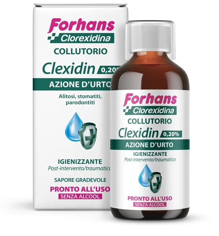 Forhans Clexidin 0,20% Collutorio Senza Alcol 200 ml