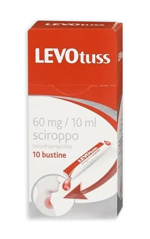 LEVOTUSS SCIROPPO TOSSE 60 MG/10 ML 10 BUSTINE