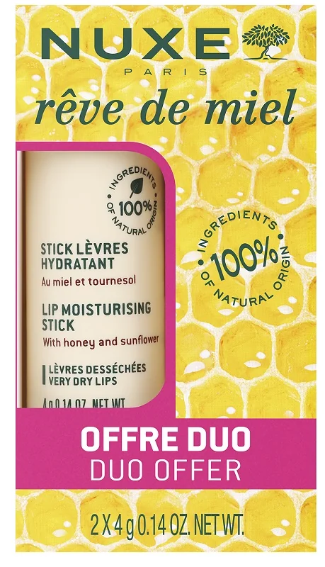 Nuxe Reve De Miel Lipstick Duo Labbra Morbide, Nutrite e Luminose