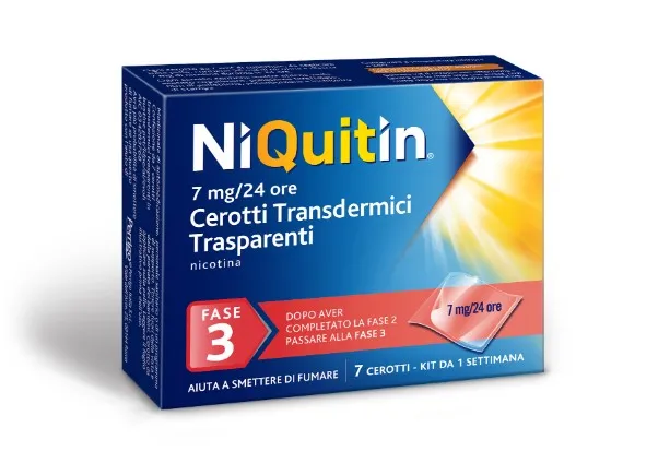 NIQUITIN FASE 3 NICOTINA 7 MG/24 H 7 CEROTTI TRANSDERMICI
