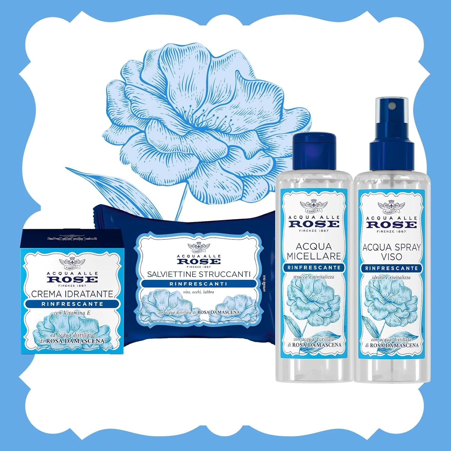 Acqua Alle Rose Crema Viso Idratante Rinfrescante 50 Ml