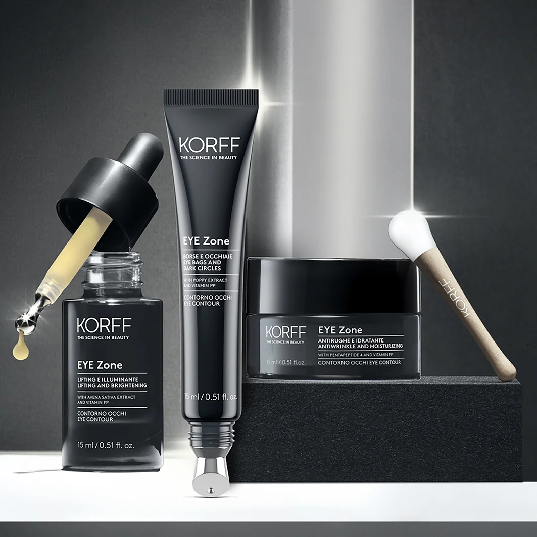 Korff Eyezone Contorno Occhi Antirughe 15 ml Azione Idratante e Antietà