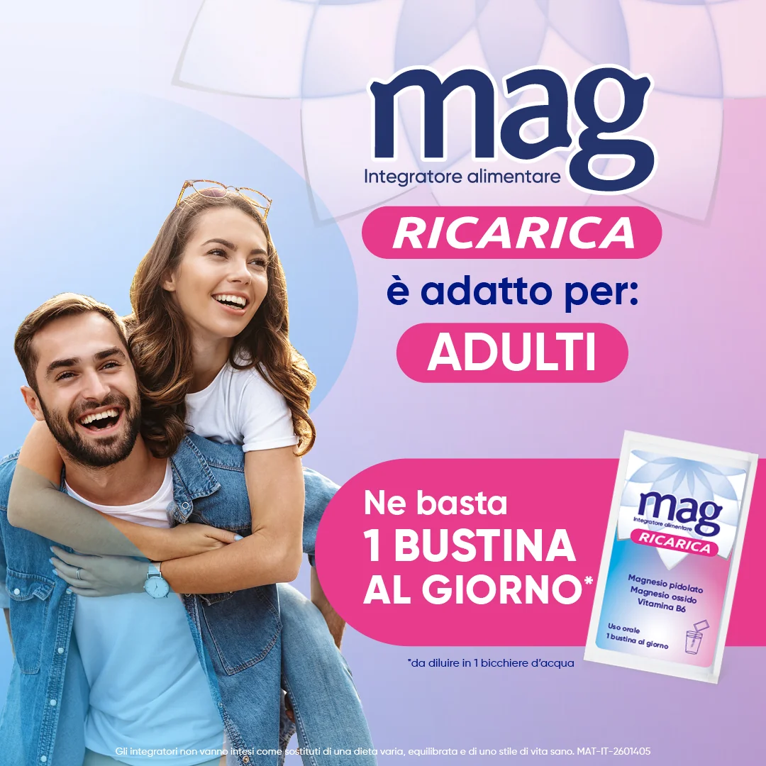Mag Ricarica 24 Ore 24 Bustine da 4g Integratore per la stanchezza fisica e mentale