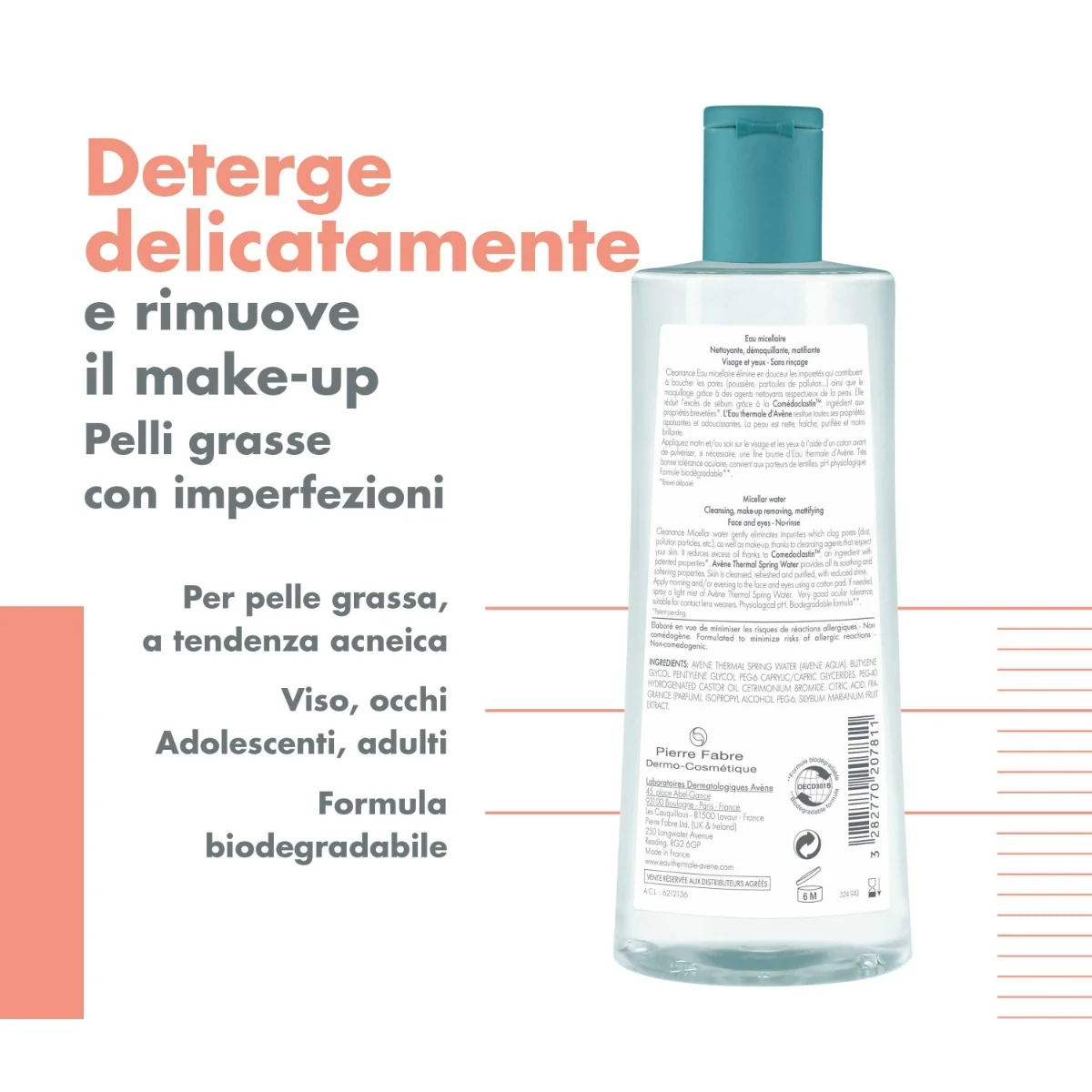 Avène Cleanance Acqua Micellare Detergente Purificante 400 ml