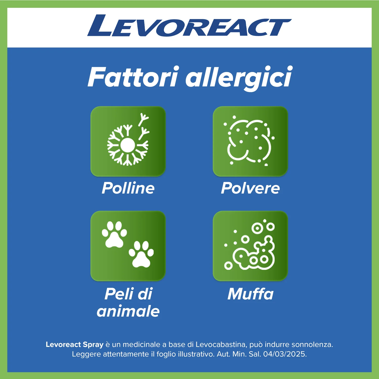 Levoreact Spray Nasale 10 Ml Antistaminico