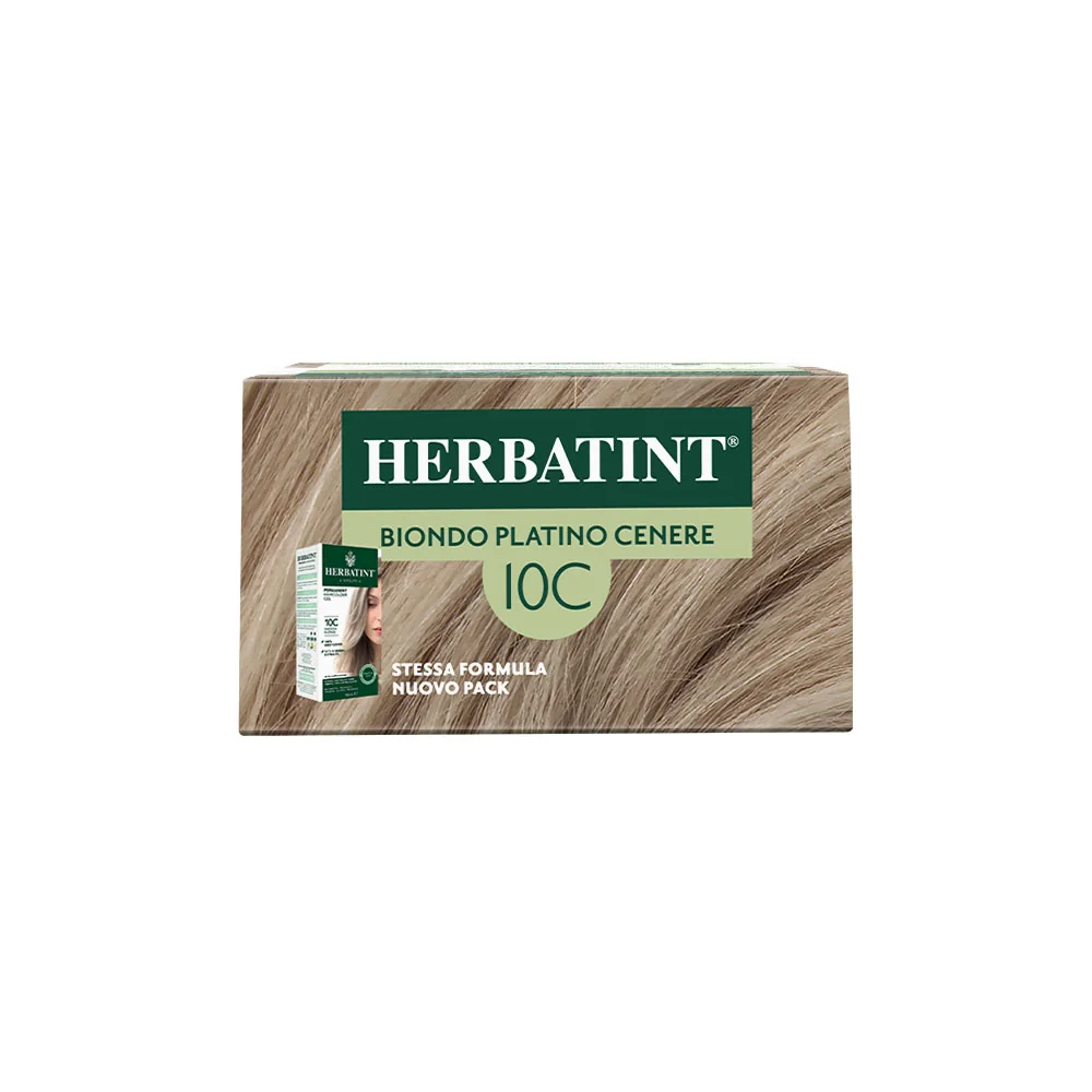 Herbatint Gel Colorante Permanente 10C Biondo Platino Cenere 170 Ml Colore Intenso e Duraturo